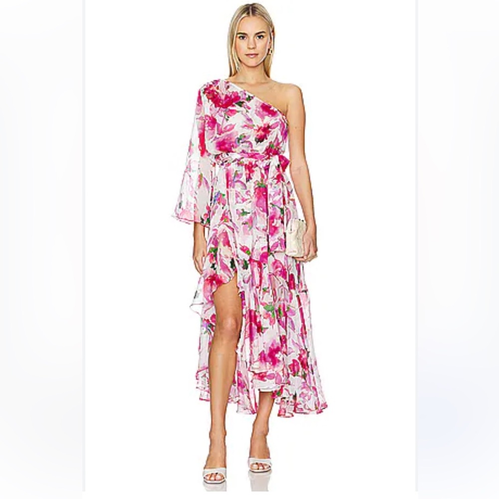 MISA Los Angeles Sabrina One-Shoulder Dress NWT